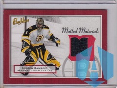 2005-06 Bee Hive Matted Materials Andrew Raycroft #MM-AR Jersey